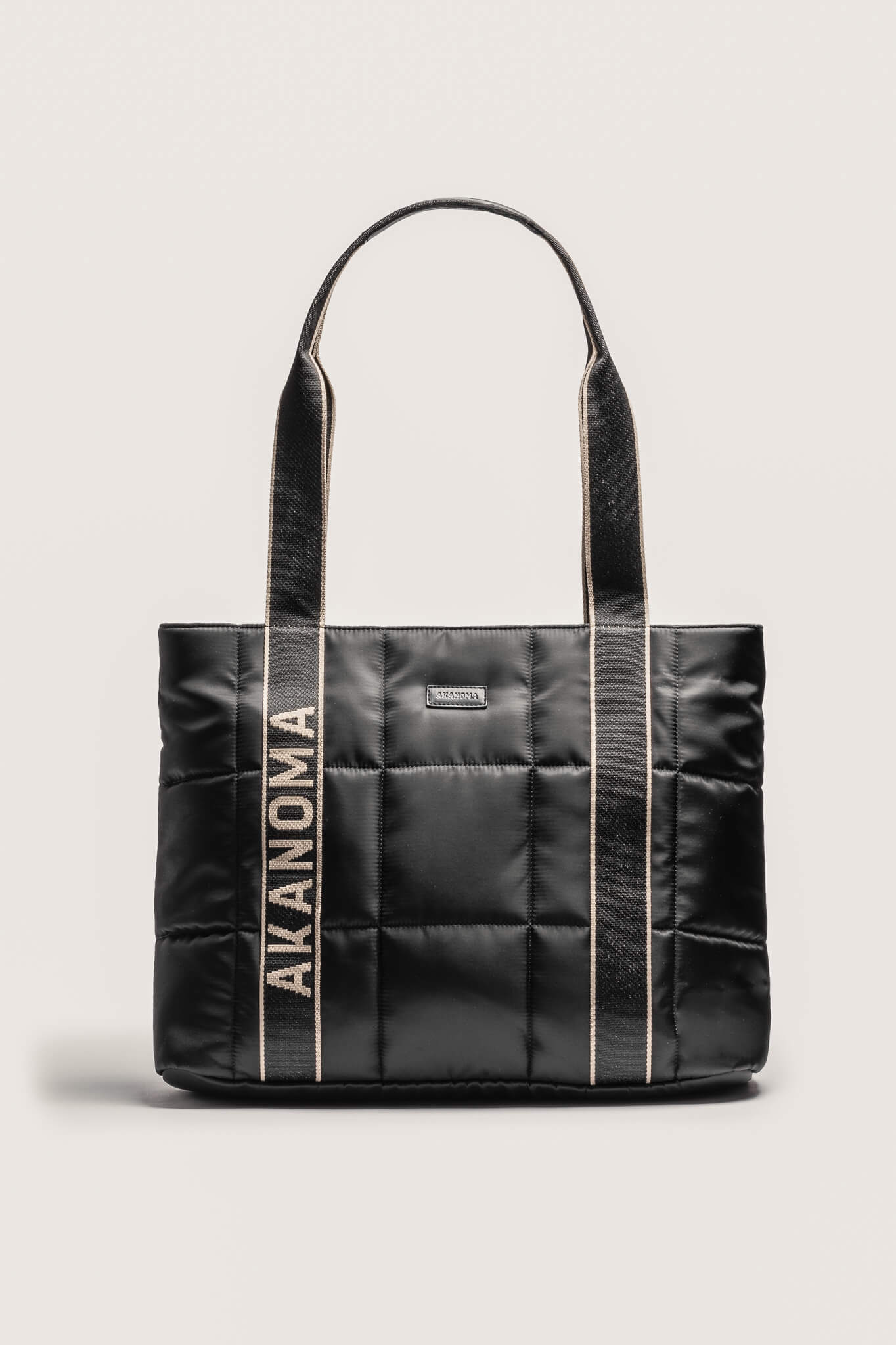 QUILTED TOTE BAG - BLACK