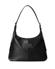 COPENHAGEN SHOULDER BAG WITH CROSSBODY STRAP - BLACK DUAL