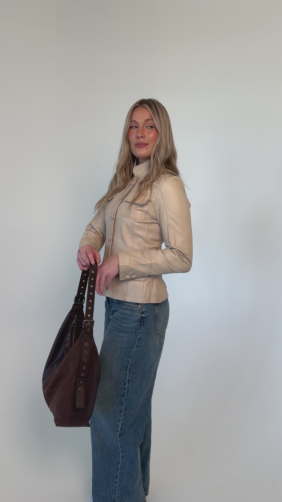 Load video: COPENHAGEN SHOULDER BAG WITH CROSSBODY STRAP - BLACK DUAL